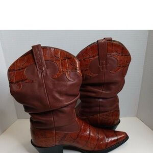 Ariat Slouchy Women's size 8.5B Cowboy Brown Leather Western Boot